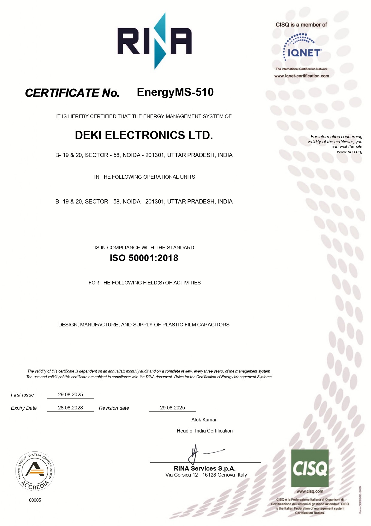 Certificates
