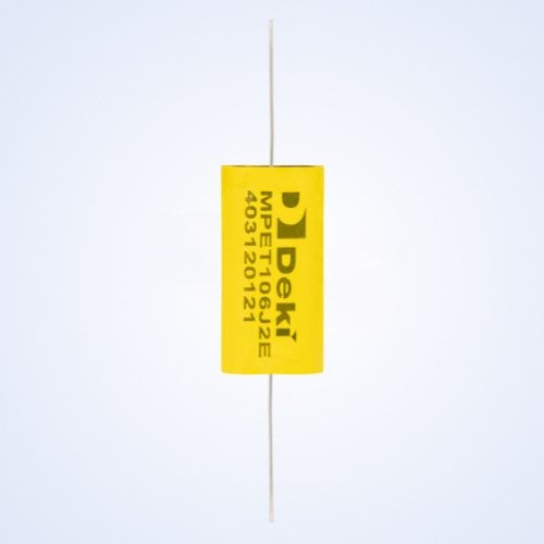 Metallized Polyester Flat Axial DC Capacitor MPET Flat Axial