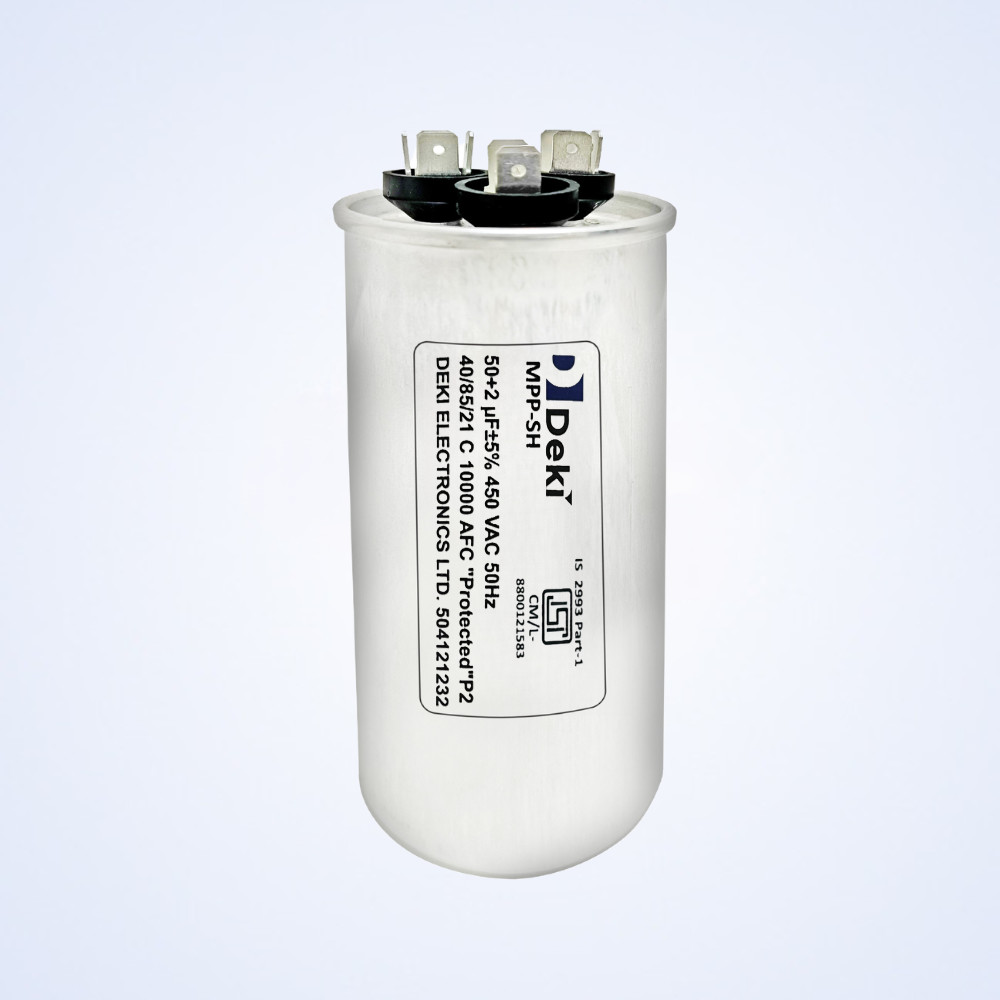 MOTOR RUN S2 DUAL CAPACITOR FOR AIR CONDITIONER - FASTON TERMINALS